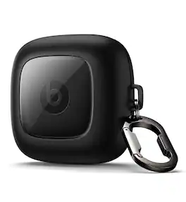 SURITCH - Shockproof Case for Beats Powerbeats Pro Wireless Earbuds with Magnetic Lid Lock & Carabiner, Full-Body Drop Protection - Black