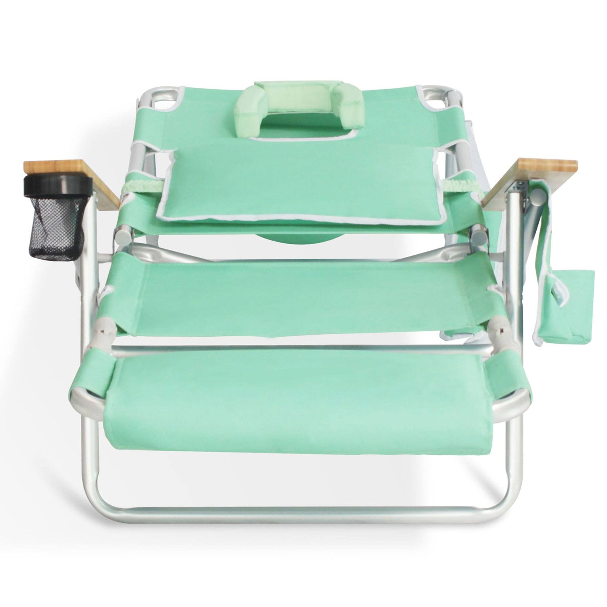 Alt View 8. Ostrich - Ostrich The Deluxe 3N1 Lightweight Outdoor Beach Lounge Chair w/ Footrest, Teal - Teal.