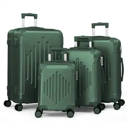 Front. Winado - 12/20/24/28 Luggage Set with TSA Lock Hardside Trolley Travel Case with Mini Case for Carry On Check-in Business Trip - Green.