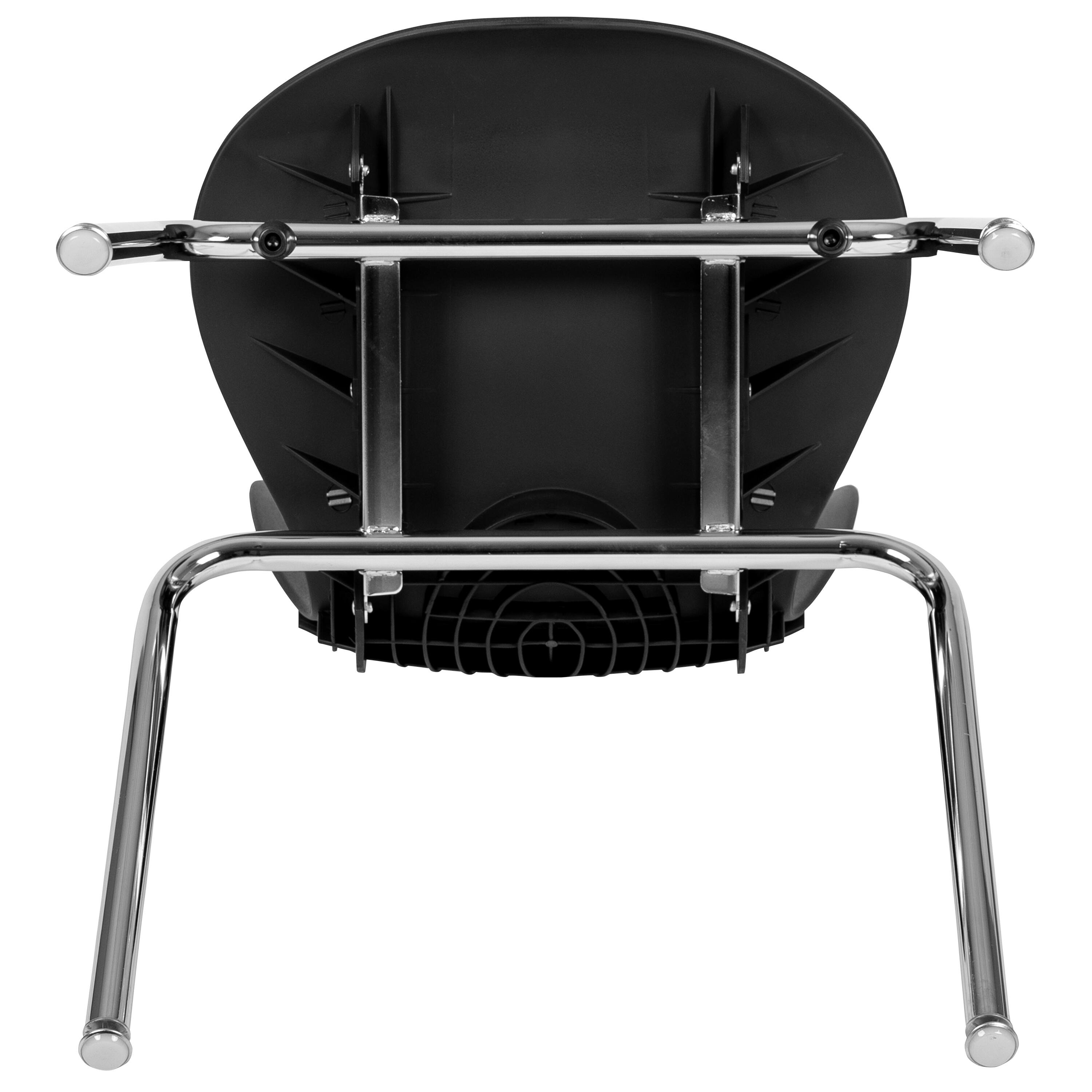 Alt View 8. Emma + Oliver - Titan Student Stack School Chair - 18-inch - Black.