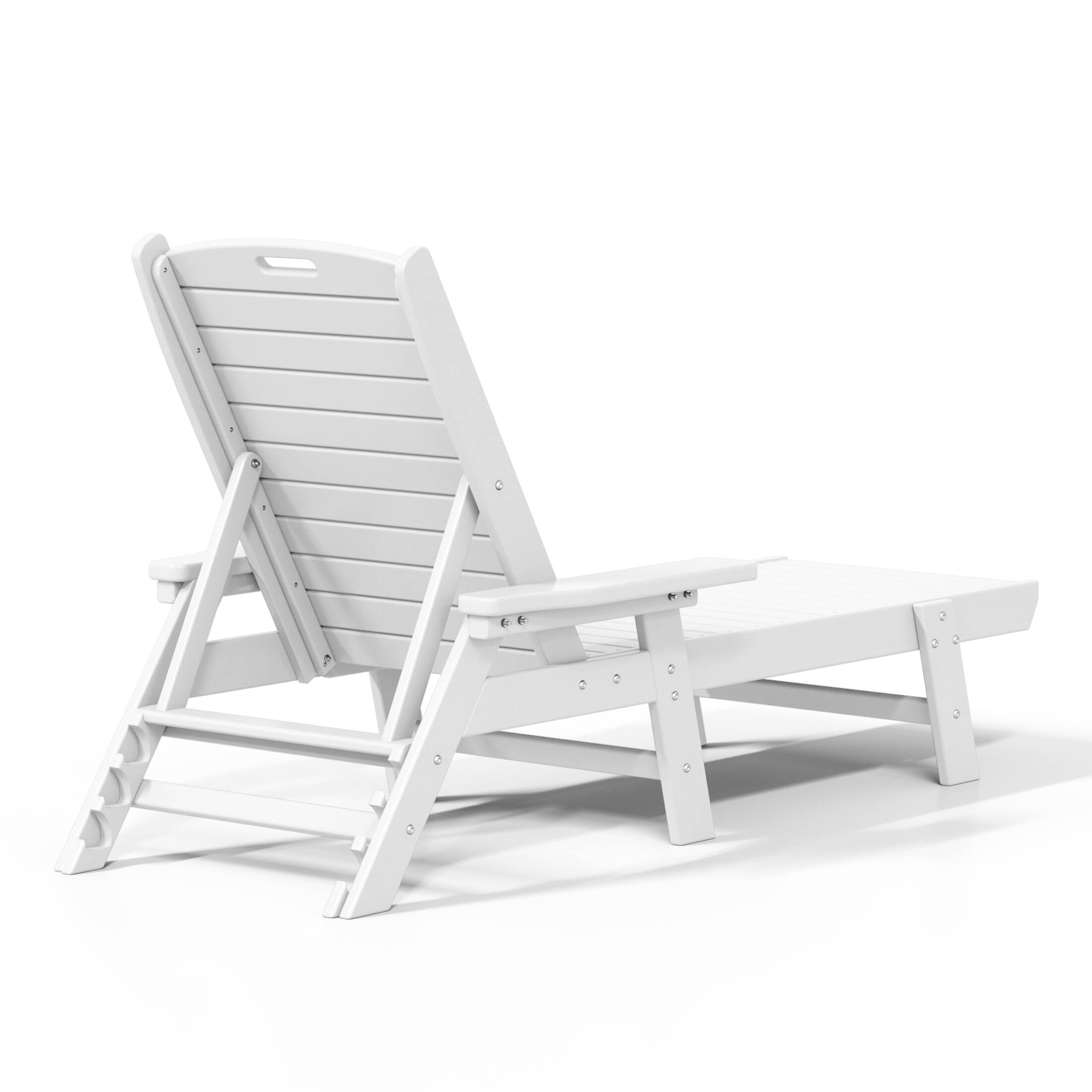 Back. WestinTrends - WestinTrends Malibu Poly Reclining Chaise Lounge - White.