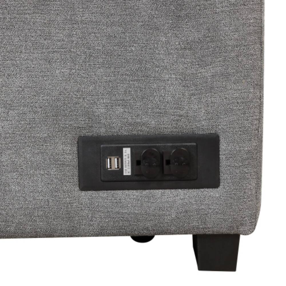 Alt View 2. LUCKY ONE - 84.75" 2-in-1 Pull-Out L-Shape Sleeper Sofa Bed w/ Storage Ottoman for Apartment - Gray.