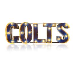 Imperial - Indianapolis Colts 29" x 9" Lighted Recycled Metal Sign - Multicolor
