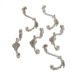 TX USA Corporation - Metal Baroque Wall Hook Set of 6 - Nickel