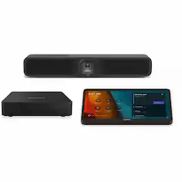 Logitech - Small Microsoft Teams Rooms on Windows with Tap + MeetUp 2 + Lenovo ThinkSmart Core Gen 2 - For Video - Graphite