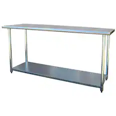 Front. Sportsman Pro-Series - Stainless Steel Work Table 24 x 72 Inches - Silver.