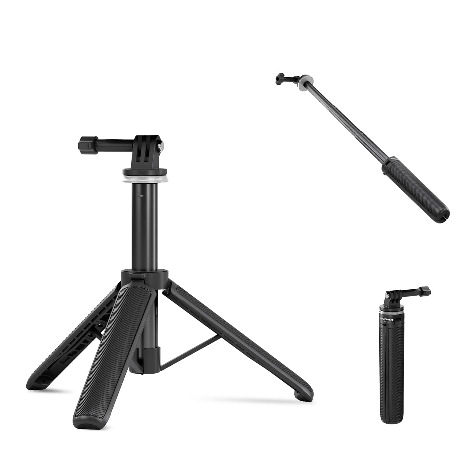 Neewer - Basic Selfie Stick Tripod for DSLR & Action Cameras - Compatible with GoPro, Insta360, DJI, AKASO