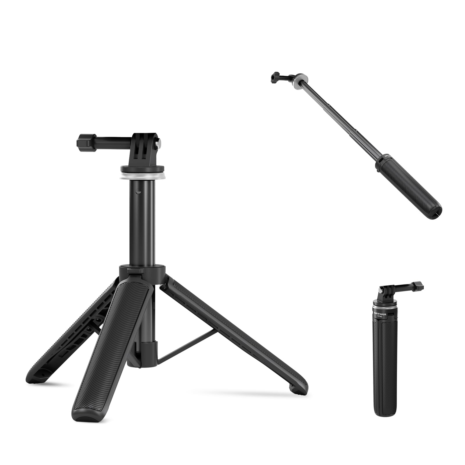 Neewer - Basic Selfie Stick Tripod for DSLR & Action Cameras - Compatible with GoPro, Insta360, DJI, AKASO