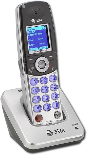  AT&amp;T - 5.8GHz Cordless Expansion Handset for AT&amp;T EP5632 Cordless Phone System - Silver/Charcoal
