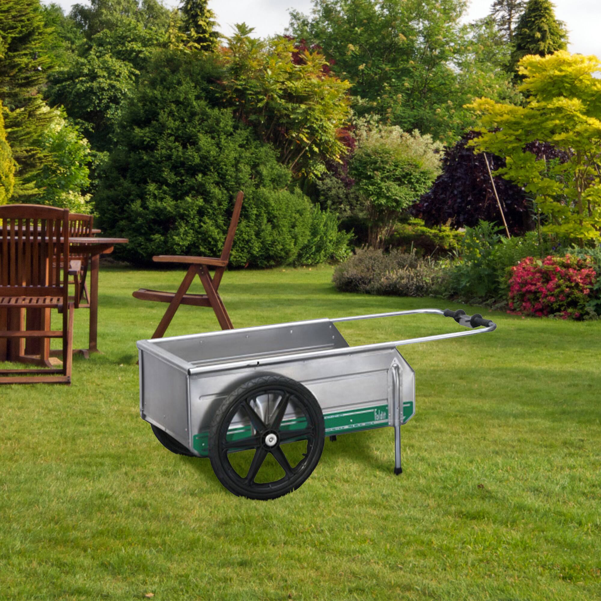 Alt View 2. Tipke Manufacturing Company - Tipke Manufacturing Company Foldit Do It All Aluminum Folding Cart, Green Stripe - Silver.