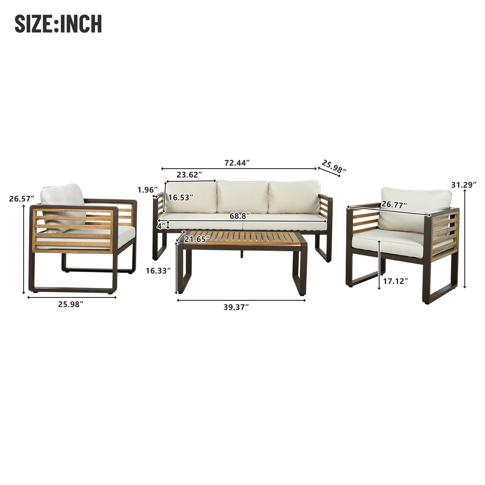SIZE: INCH  
26.57" 23.62" 1.96" 16.53" 4" 21 21.65 72.44" 68.8" 25.98" 26.77" 31.29" 16.33" 17.12" 25.98" 39.37"