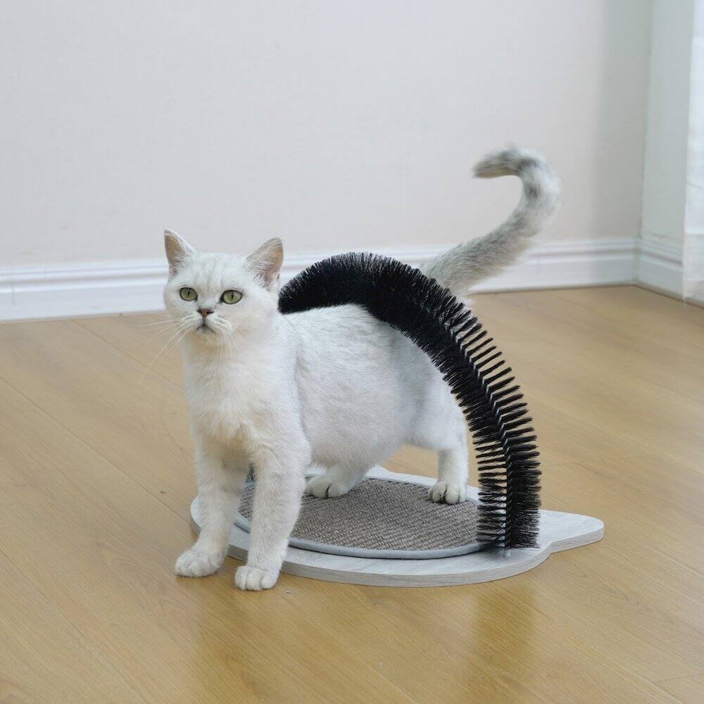 Alt View 2. PetPals - Nifty Cat Massager & Sctching Pad - Gray.