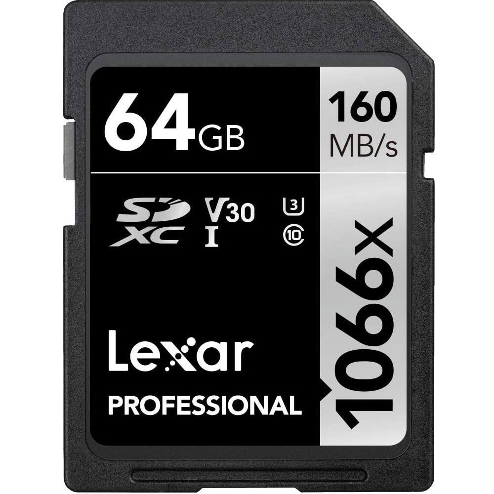 64GB 160 MB/s V30 XC I Lexar PROFESSIONAL 1066x