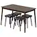 Alt View 17. Costway - 5 PCS Dining Table Set for 4 w/4 Upholstered Stools Rubber Wood Legs for Kitchen - Brown.
