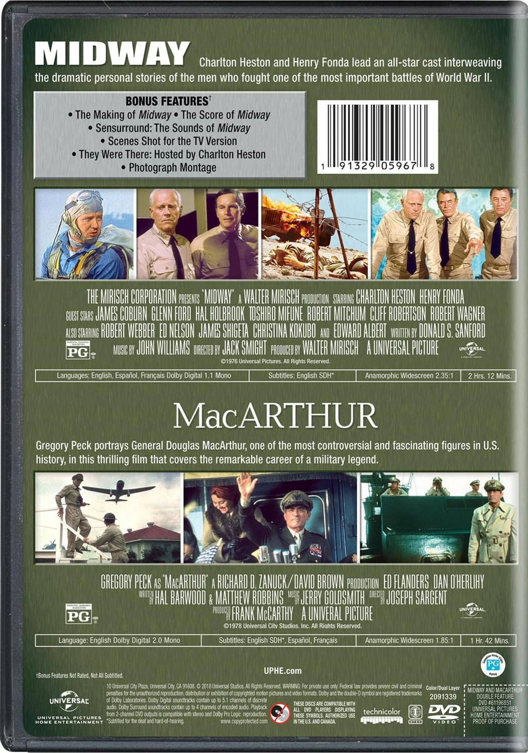 Back. Midway/MacArthur (DVD Double Feature) [DVD].