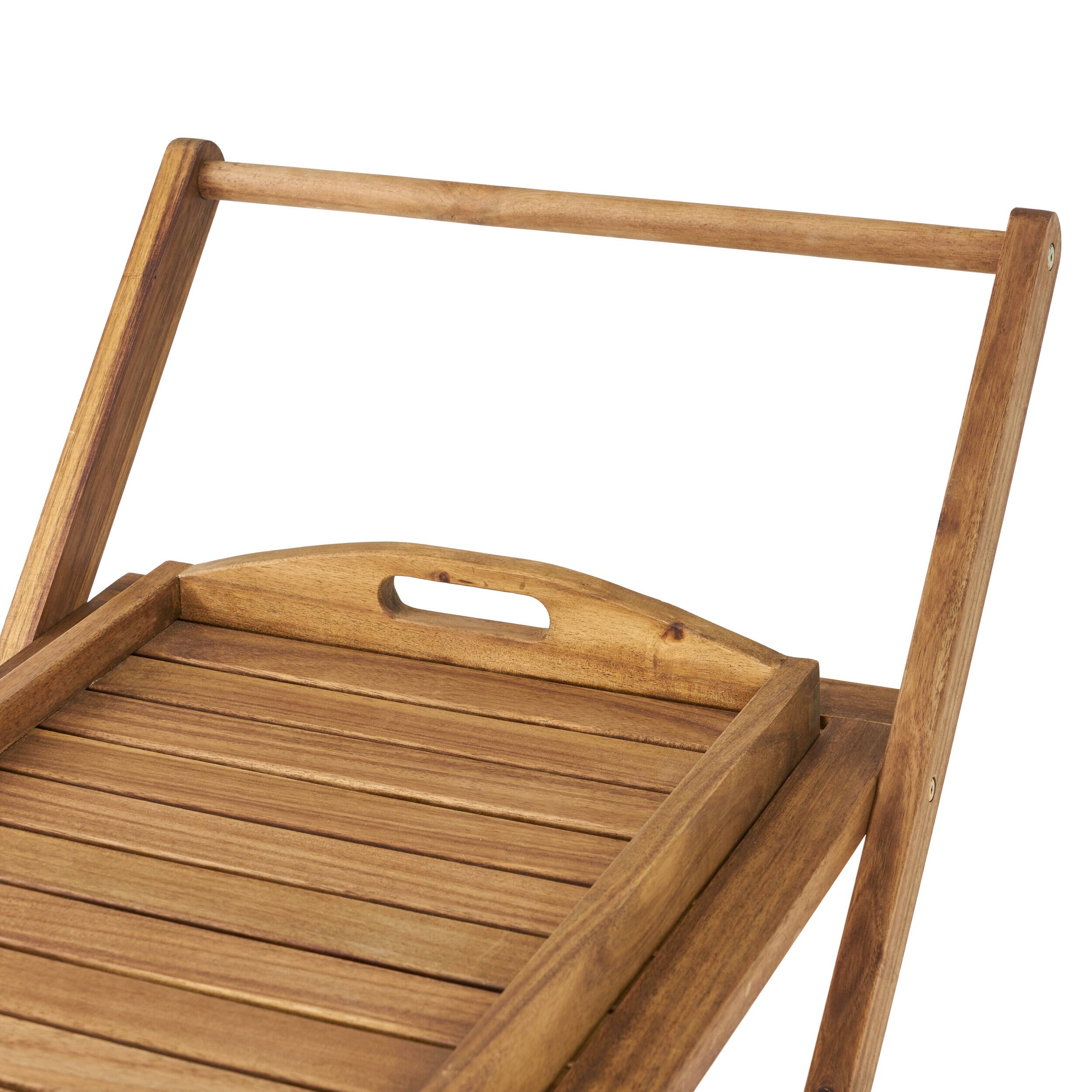 Alt View 5. Mondawe - Mobile Bar Cart with Acacia Wood Finish - Natural.