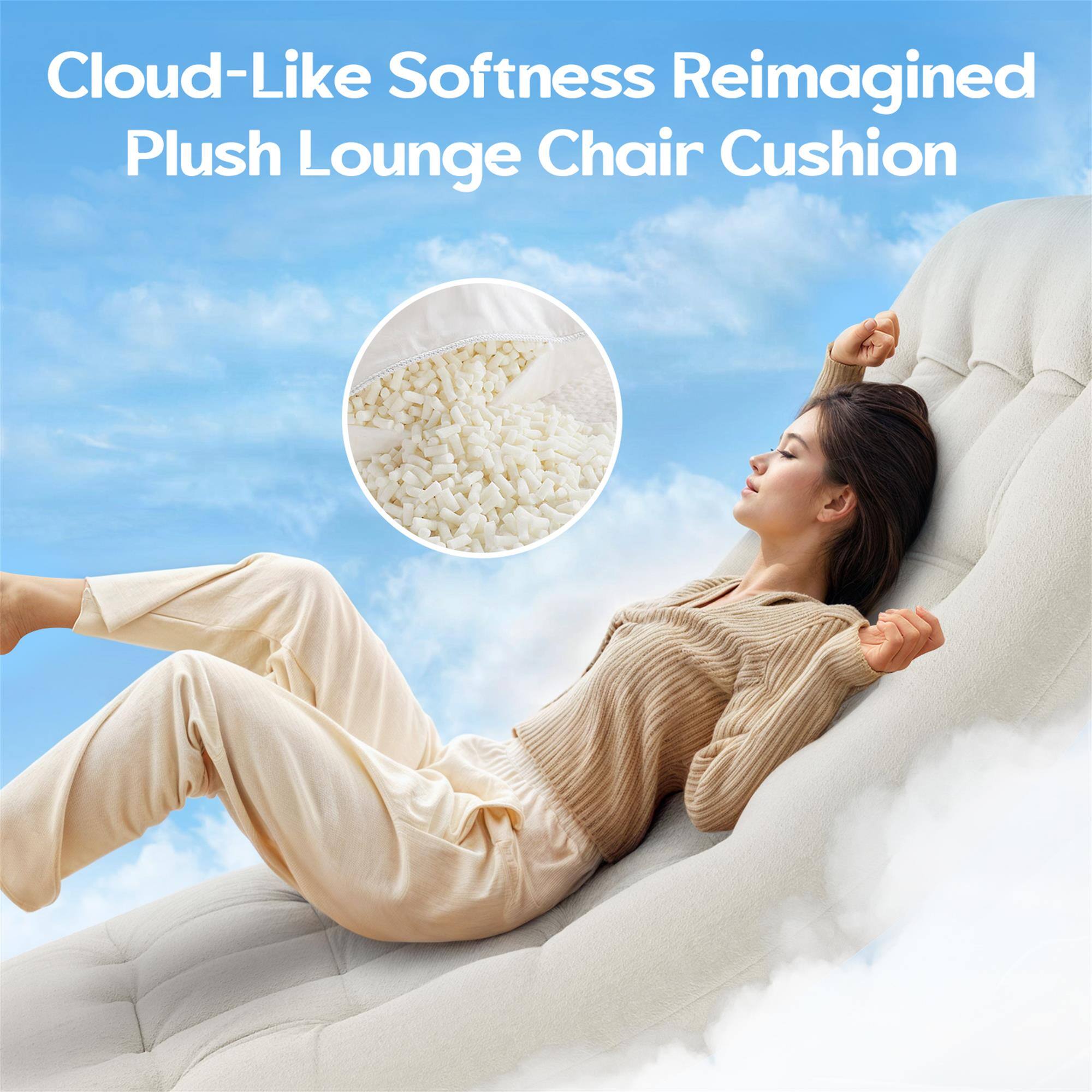 Cloud-Like Softness Reimagined Plush Lounge Chair Cushion