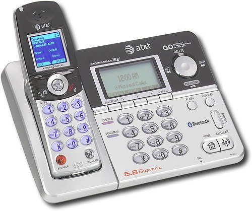  AT&amp;T - 5.8GHz Expandable Cordless Phone System with Digital Answering Machine