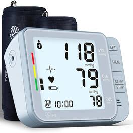 RTMB - Blood Pressure Monitor with Dual-Size Cuffs (8.7–21.7") - Blue