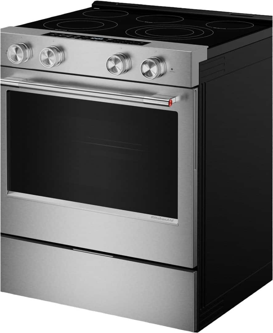 KitchenAid KitchenAid - 5.3 Cu. Ft. Smart Slide-In Electric Range with Two Even-Heat Hyper Elements - Stainless Steel 11