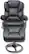 Alt View Standard 1. True Seating Concepts - Faux Leather Massaging Recliner with Ottoman - Black/Slate.