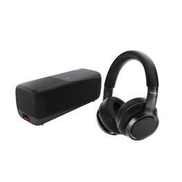 S7807 Wireless Bluetooth Speaker with Philips H9505BK Headphones Bundle - Black