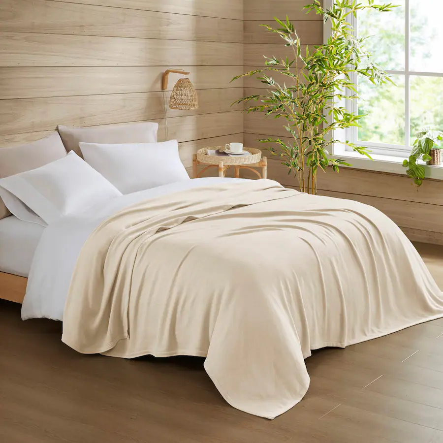 Throws Texture Gracie Mills Kaelith Bamboo Cotton Rayon Blanket Textured Ivory - Best Buy