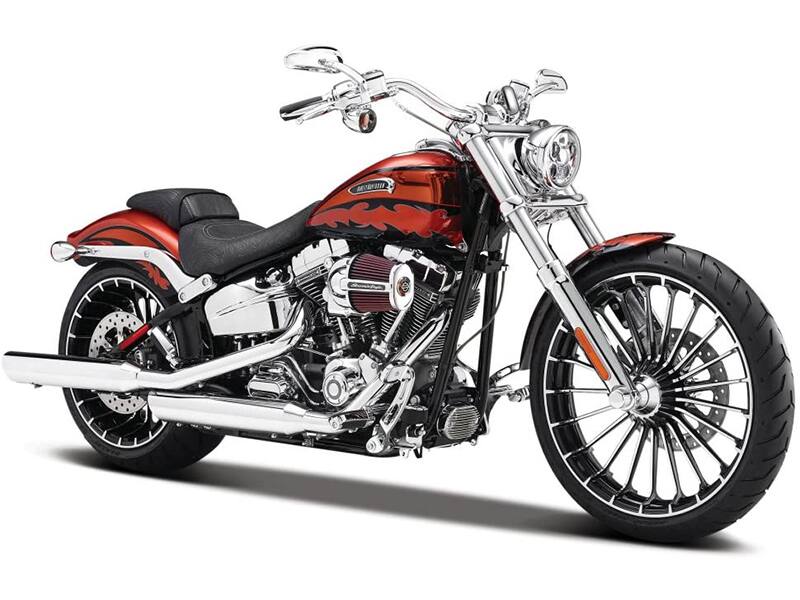 Alt View 1. Maisto - 2014 Harley Davidson CVO Breakout Orange 1/12 Diecast Motorcycle Model by Maisto.