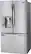 Left. LG - 31.5 Cu. Ft. Door-in-Door French Door Refrigerator with Thru-the-Door Ice and Water - Stainless steel.