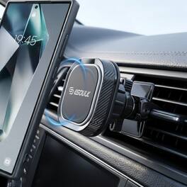Esoulk - Universal Magnetic Magic Mount Air Vent Stuck Up Car Phone Holder for Samsung A17 A16 Motorola G Play Power - Black