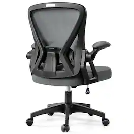 Brick Attic - Ergonomic Home Office Chair, Computer Desk Chair with Adjustable Lumbar support Reversible Armrests, Work Chair - Dark Gray