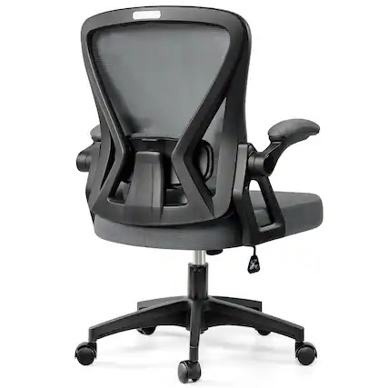 Front. Brick Attic - Ergonomic Home Office Chair, Computer Desk Chair with Adjustable Lumbar support Reversible Armrests, Work Chair - Dark Grey.