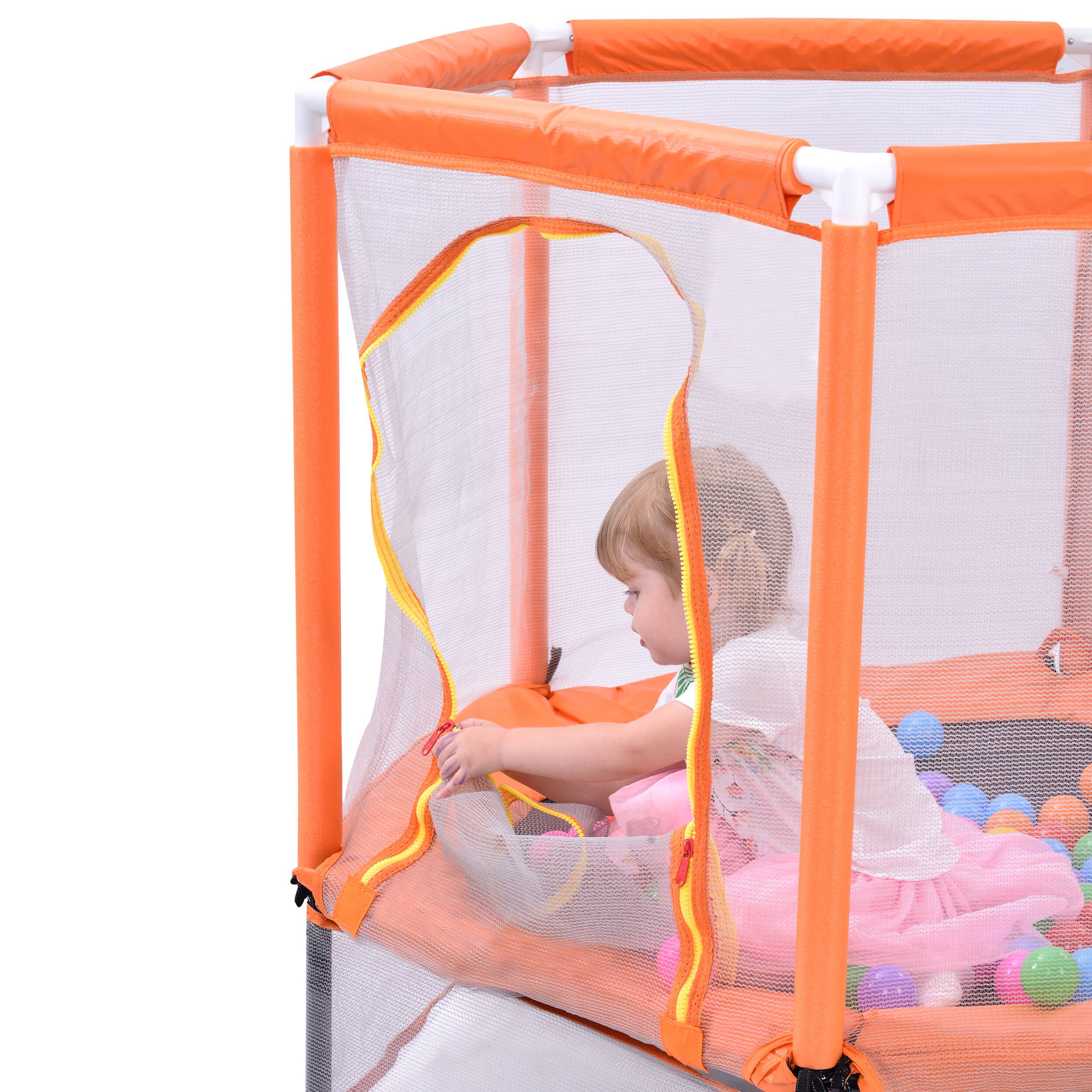 Alt View 2. LOVMOR - Lovmor 4.6 FT Trampoline with Enclosure Net Recreational Trampoline for Kids.