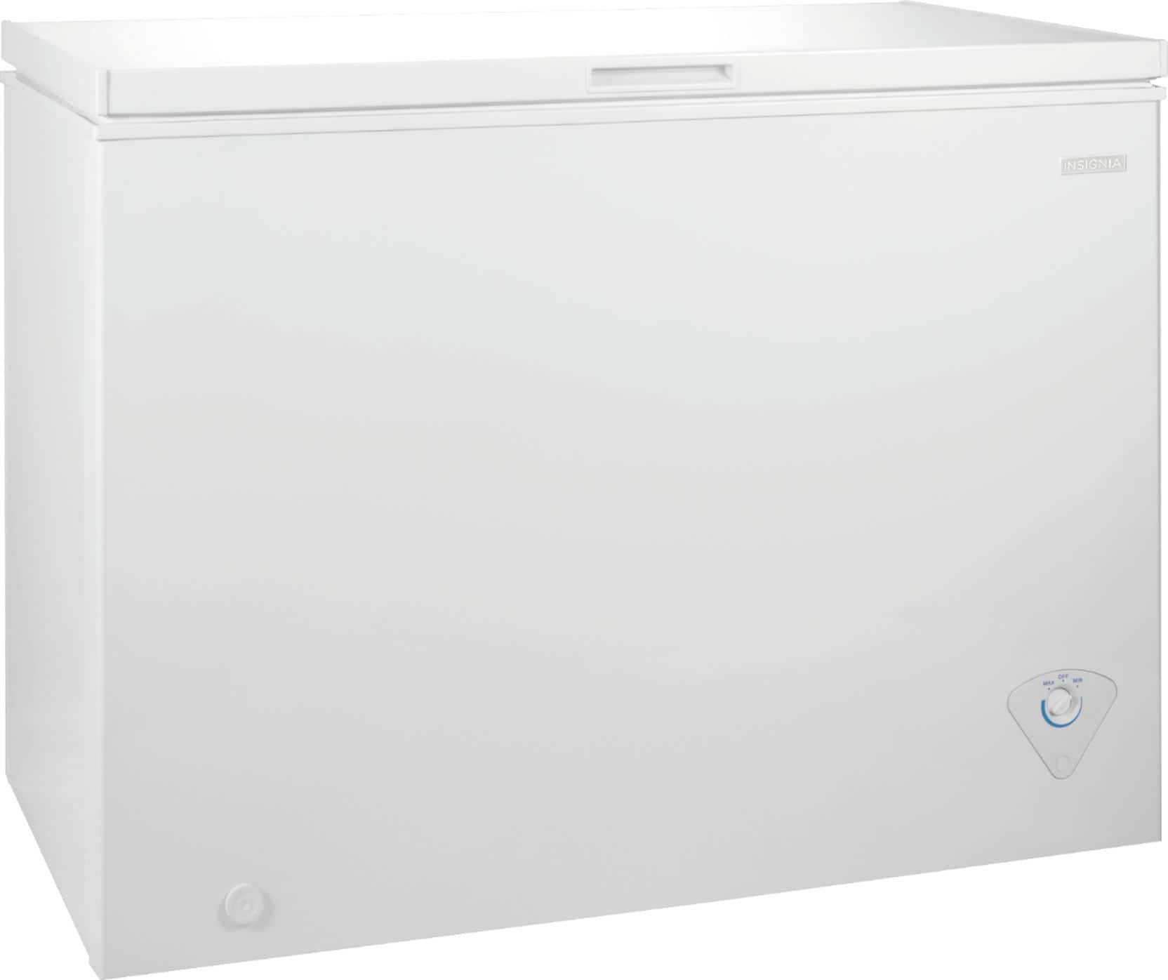 Angle. Insignia™ - 10.2 Cu. Ft. Garage-Ready Chest Freezer - White.