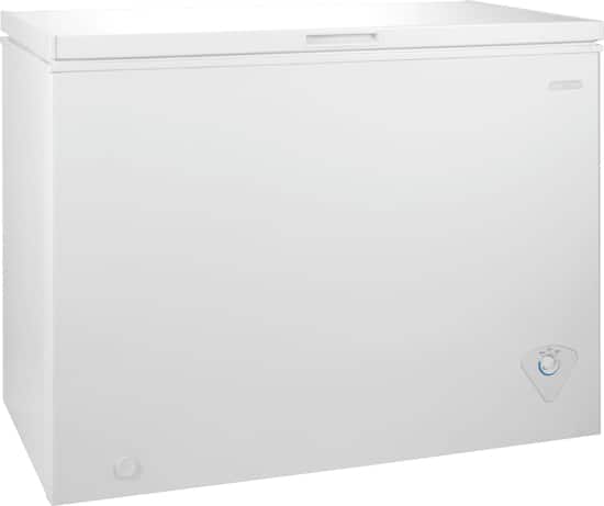 Angle. Insignia™ - 10.2 Cu. Ft. Garage-Ready Chest Freezer - White.
