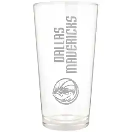 Great American Products - Dallas Mavericks Etched 16oz. Vertical Rally Cry Pint Glass - Multicolor