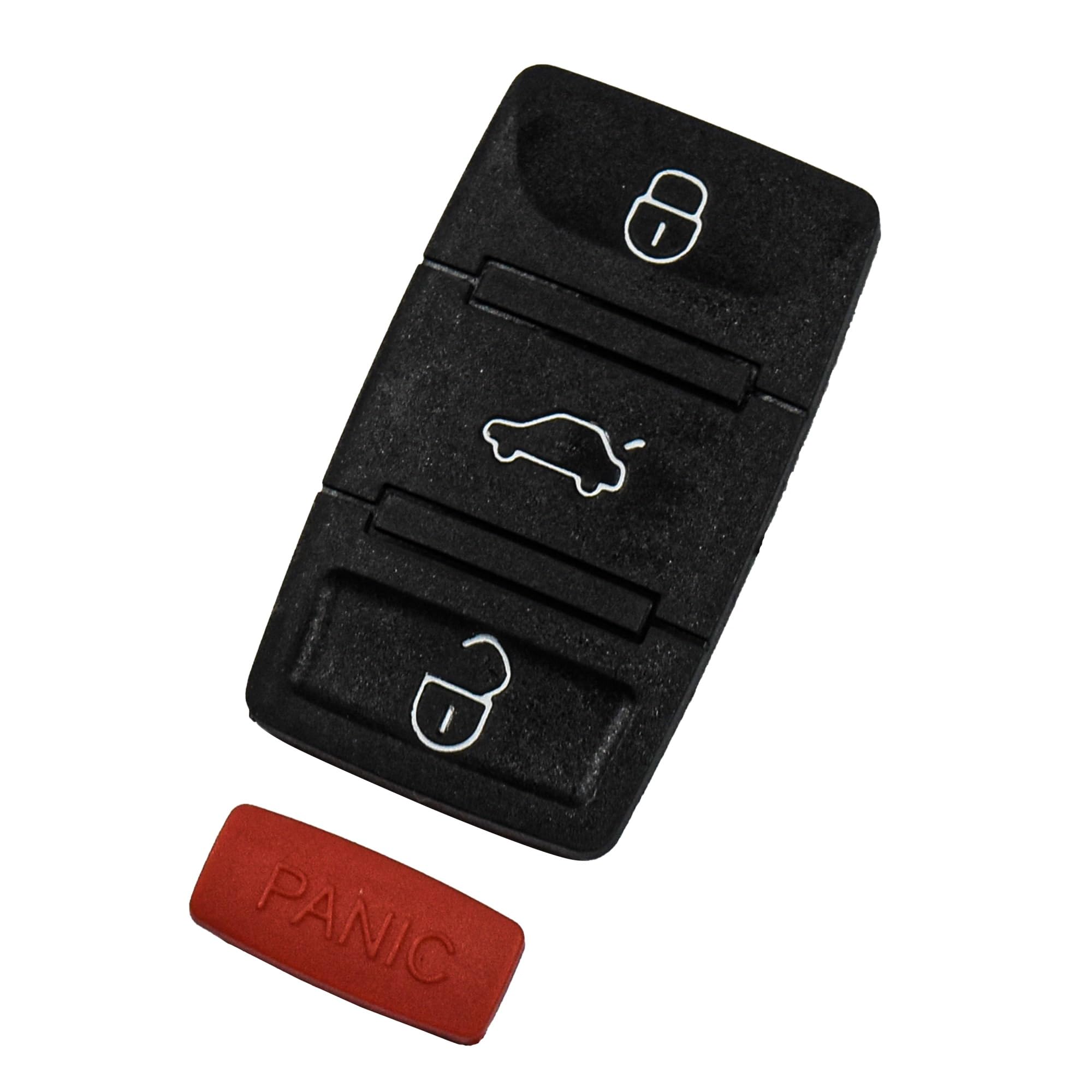 Alt View 3. HQRP - 3-Button + Panic Key Fob Button Pad Repair Compatible with VW Beetle 2000-2005 Folding Flip Remote - Black.