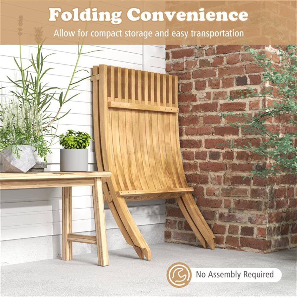Folding Convenience  
Allow for compact storage and easy transportation  
No Assembly Required