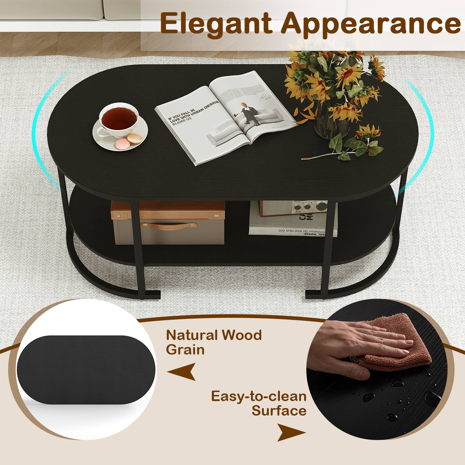 Elegant Appearance

Natural Wood Grain

Easy-to-clean Surface