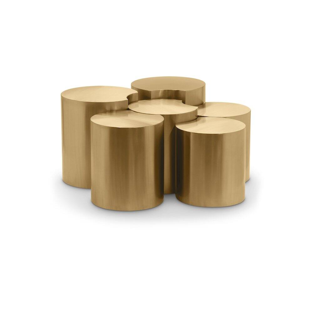 Meridian Furniture Dimple Coffee Table Gold 99081Gold-6A - Best Buy