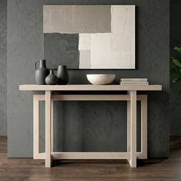 Hudson&Canal - Breslow 55" Wide Rectangular Console Table - White