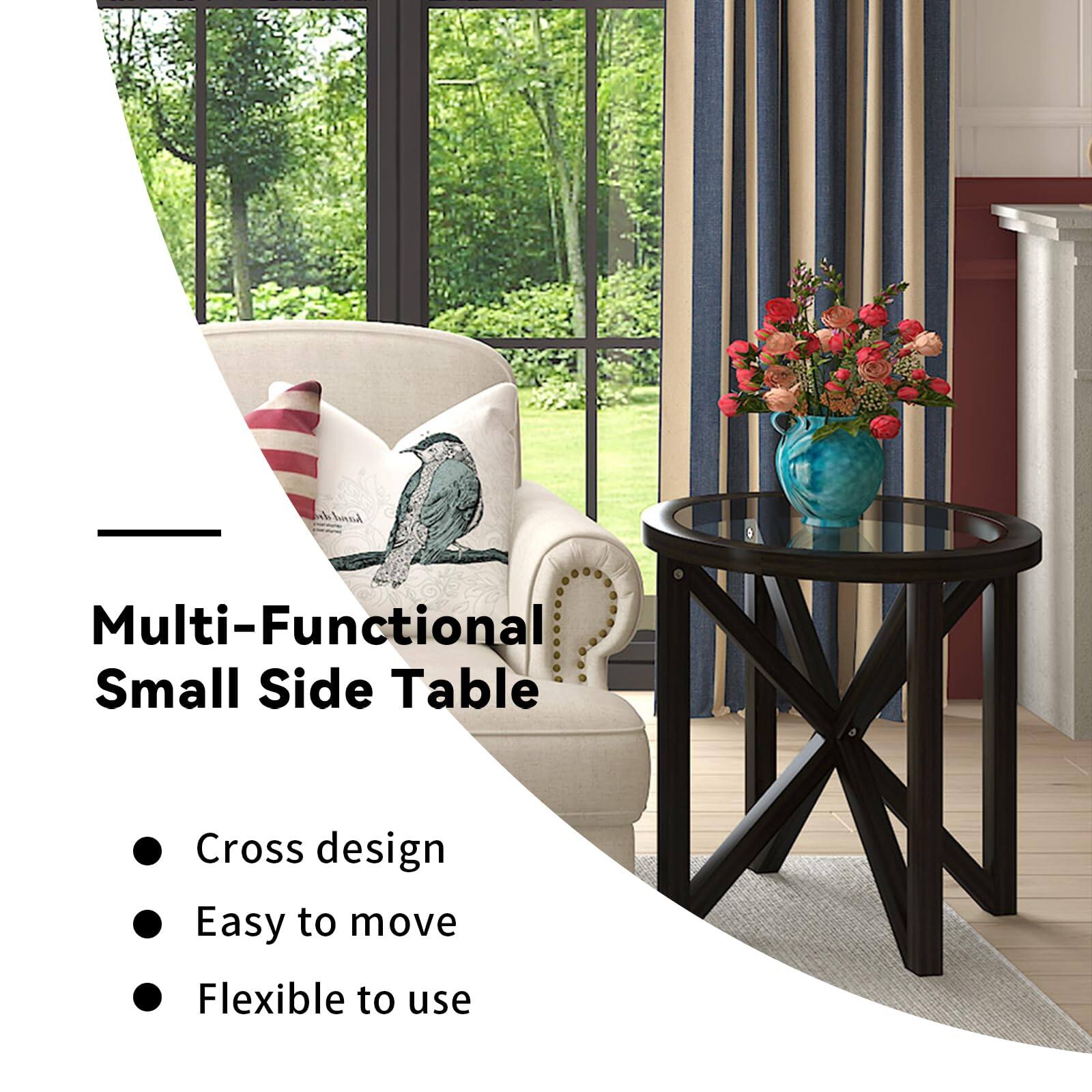 Multi-Functional Small Side Table

- Cross design
- Easy to move
- Flexible to use