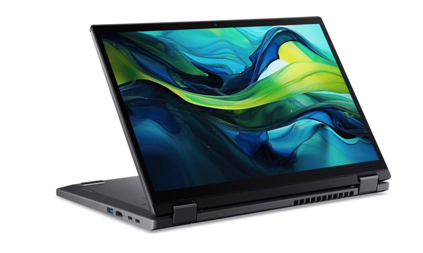 Alt View 1. Acer - Aspire Spin 14" 2-in-1 Laptop Intel Core Ultra 7 155U 16GB RAM 1TB SSD Windows 11 Home - ASP14-52MTN-75J3 - Steel Gray.