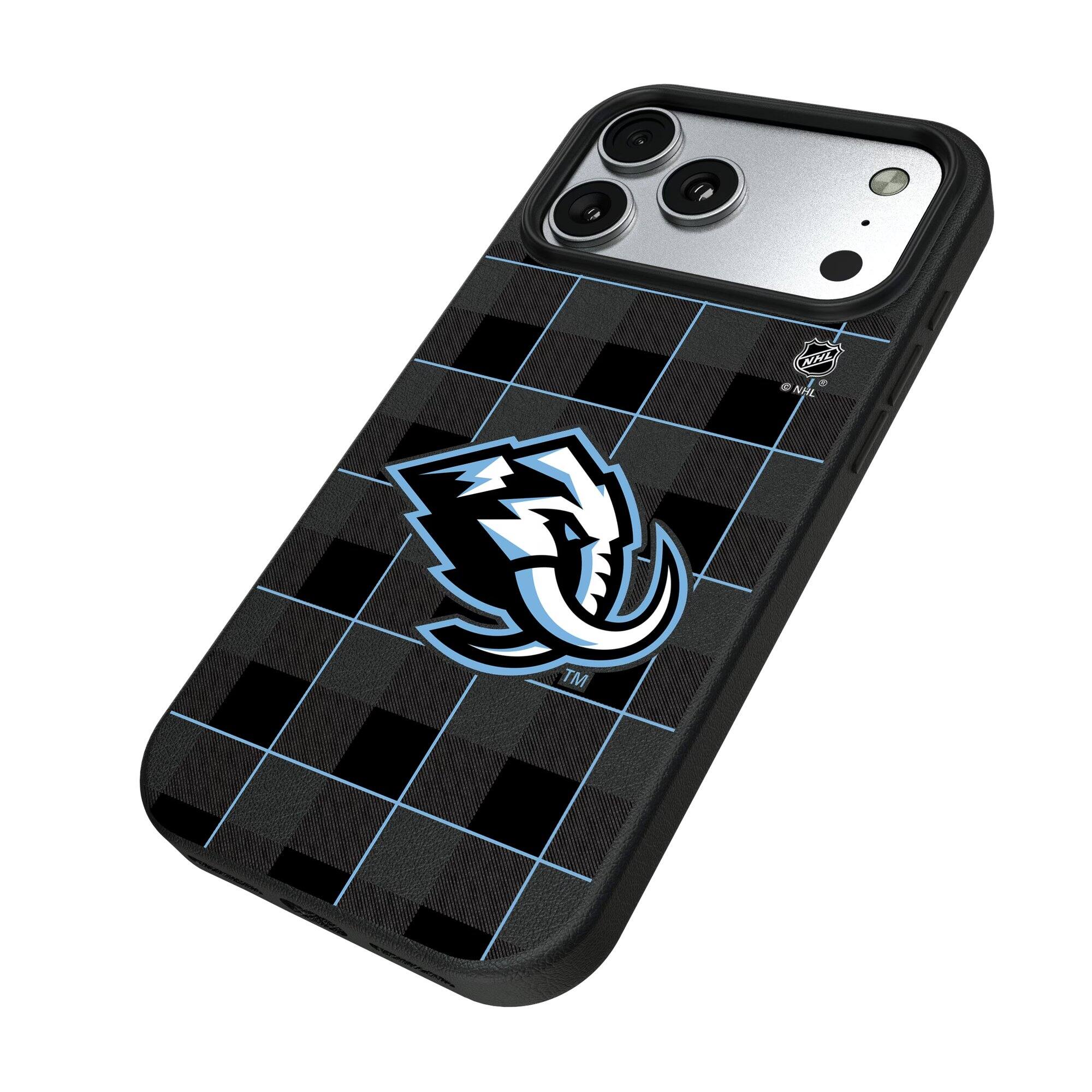 Alt View 1. Keyscaper - Utah Mammoth Plaid iPhone Magnetic Bump Case - 17 Air - Black.