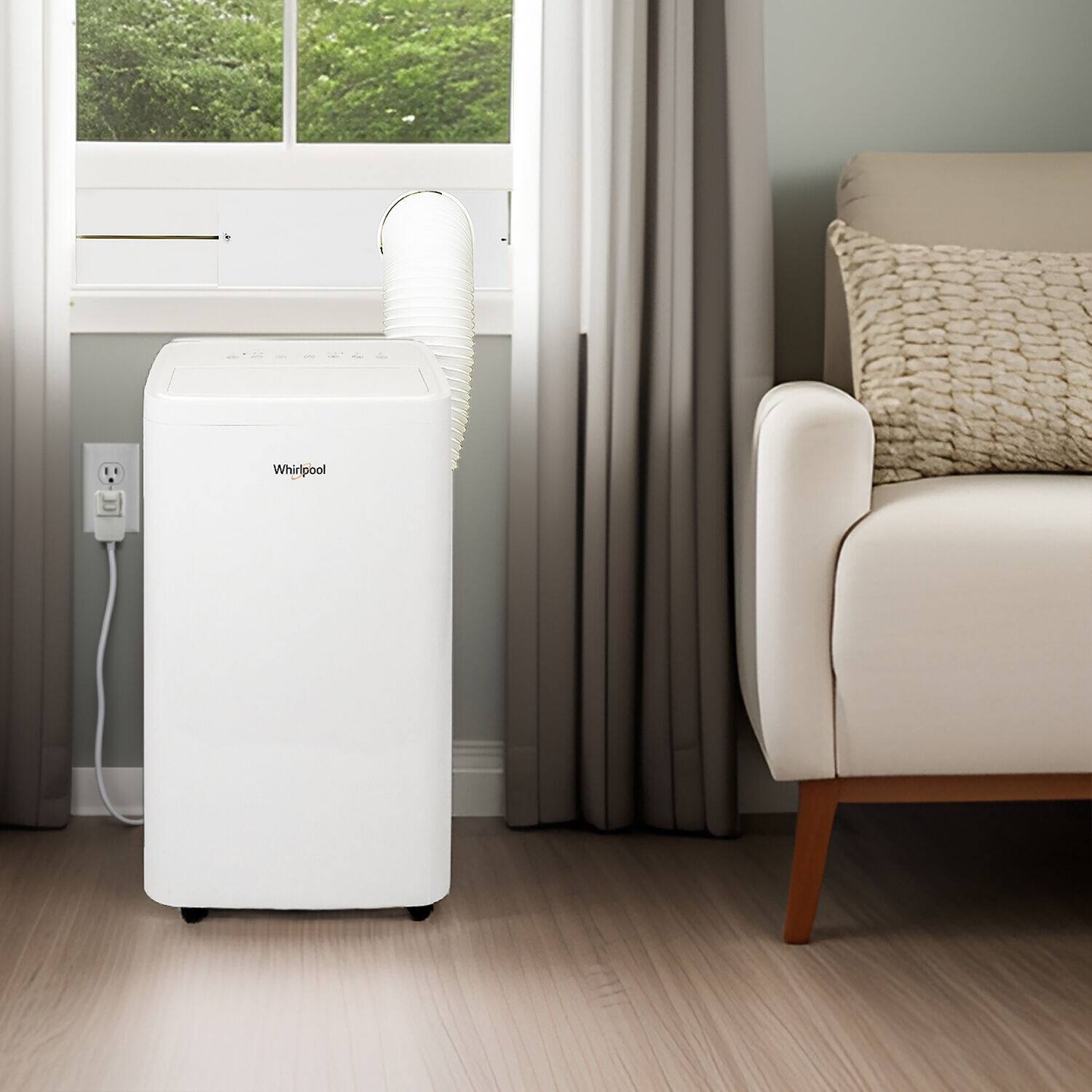 Alt View 25. Whirlpool - 12,000 BTU ASHRAE (8,300 BTU SACC) Portable Air Conditioner - white.