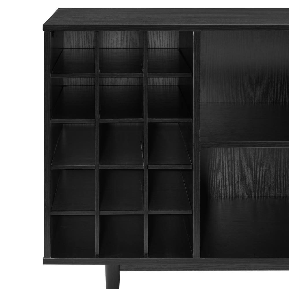 Alt View 2. Crosley Furniture - Liam Wine Rack Sideboard - Black.