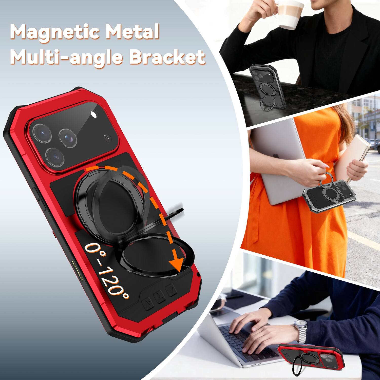 Magnetic Metal Multi-angle Bracket  
0°-120°