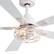 Left. Breezary - 42-In Indoor Ceiling Fan with Light Kit, 5 Plywood Blades, 6-Speed DC Motor and Remote, Timer, Memory Function(1/2 Pack) - Distressed White and Gold (1 Pack).