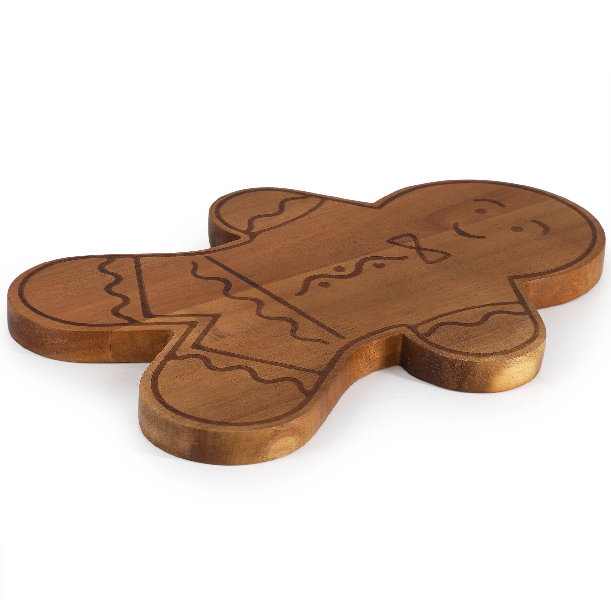 Alt View 2. Martha Stewart - Martha Stewart 13.9 Inch Acacia Wood Gingerbread Cheese Board - Brown.