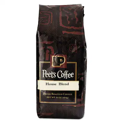 Peet's Coffee
House Blend
Fresh Roasted Coffee
NET WT 16 OZ (454g)